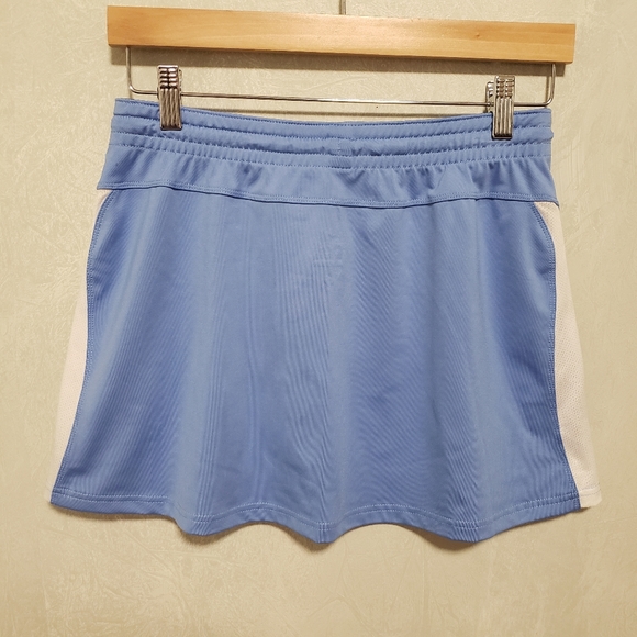 Nike Dri-Fit Blue White Mesh Athletic Pull On Tennis Skirt - Picture 3 of 12